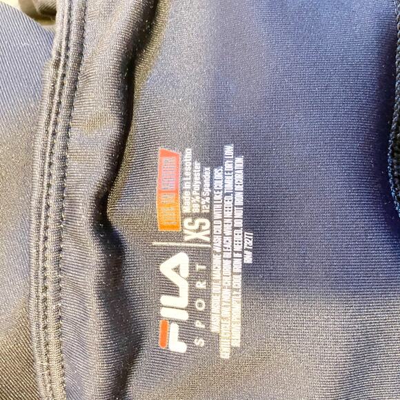 Fila Neon Colorblock Black Cropped Active Workout Yoga Leggings Women's Size XS - Picture 6 of 6